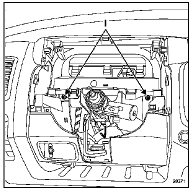 Déposer les vis de fixation (i).