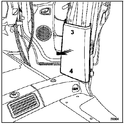 Déclipser la garniture en partie supérieure (3), puis en