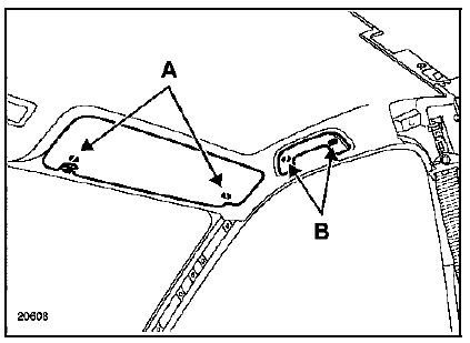 Déclipser le pare-soleil, puis faire pivoter celui-ci vers