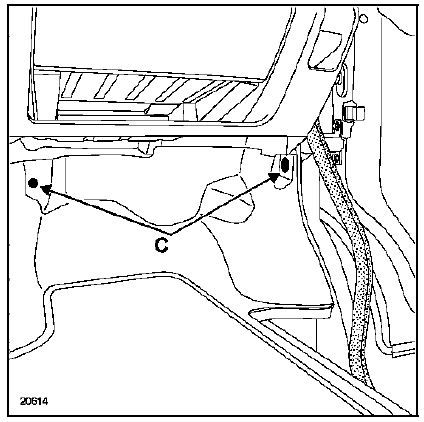 Dégager partiellement le joint d'entrée de porte.