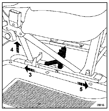 Faire coulisser la banquette vers l'arrière du véhicule