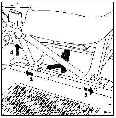 Faire coulisser la banquette vers l'arrière du véhicule
