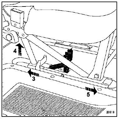 Faire coulisser la banquette vers l'arrière du véhicule