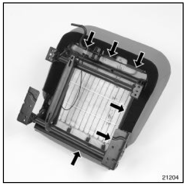 Dégager les bandes de retenue inférieures de coiffe