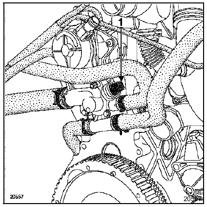 La sonde de température d'eau (1) (injection et