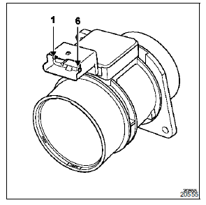 Resistance du capteur de temperature d'air : (entre les
