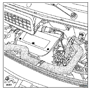 Déposer les trois vis de fixation du couvercle de filtre