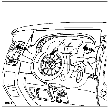 Déclipser la visière de tableau de bord.