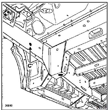 Le calibre est centré et fixé dans le trou de fixation de