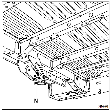 Le calibre est centré et fixé dans l'axe du tirant latéral