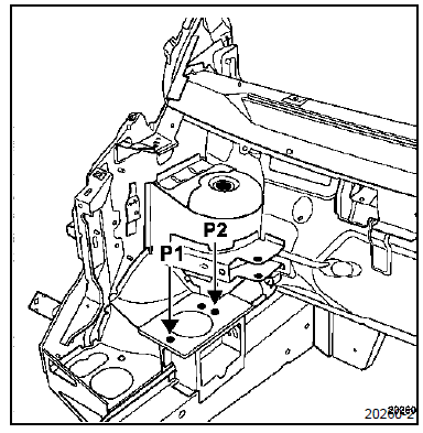 Le calibre vient se placer par-dessus l'appui moteur, il