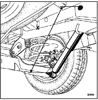 Mesurer la cote x entre les axes des vis de fixation de